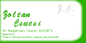 zoltan csucsi business card